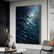 Textured Midnight Tide | Gilded Ripples