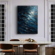 Textured Midnight Tide | Gilded Ripples