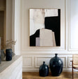 Textured Abstract Elegance | Black Beige