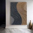 Textured Fluid Strands | Noir Taupe