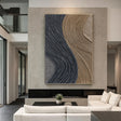 Textured Fluid Strands | Noir Taupe