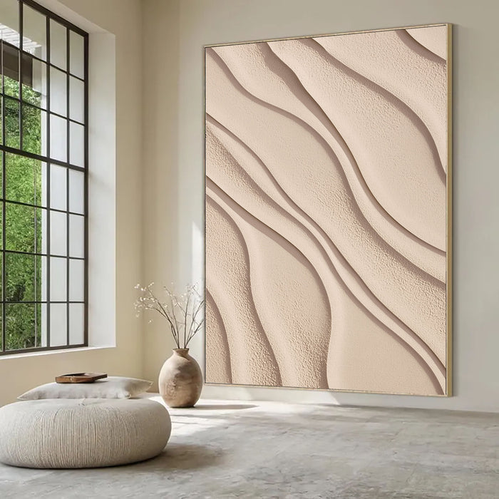 Sculpted Sand Ripples | Soft Beige Flow