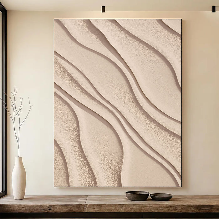 Sculpted Sand Ripples | Soft Beige Flow