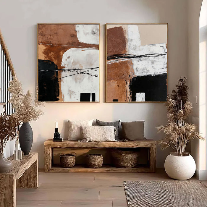 Earthy Tones Abstract | Bold Contrast