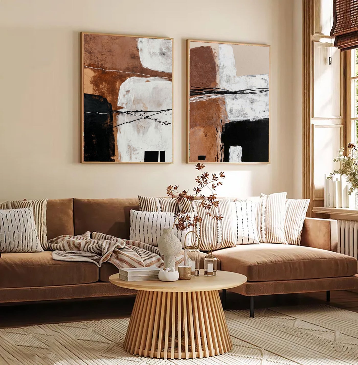 Earthy Tones Abstract | Bold Contrast