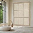 Textured Grid Panels | Pale Ivory