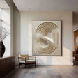 Textured Swirl Contours | Pale Beige