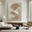 Textured Swirl Contours | Pale Beige