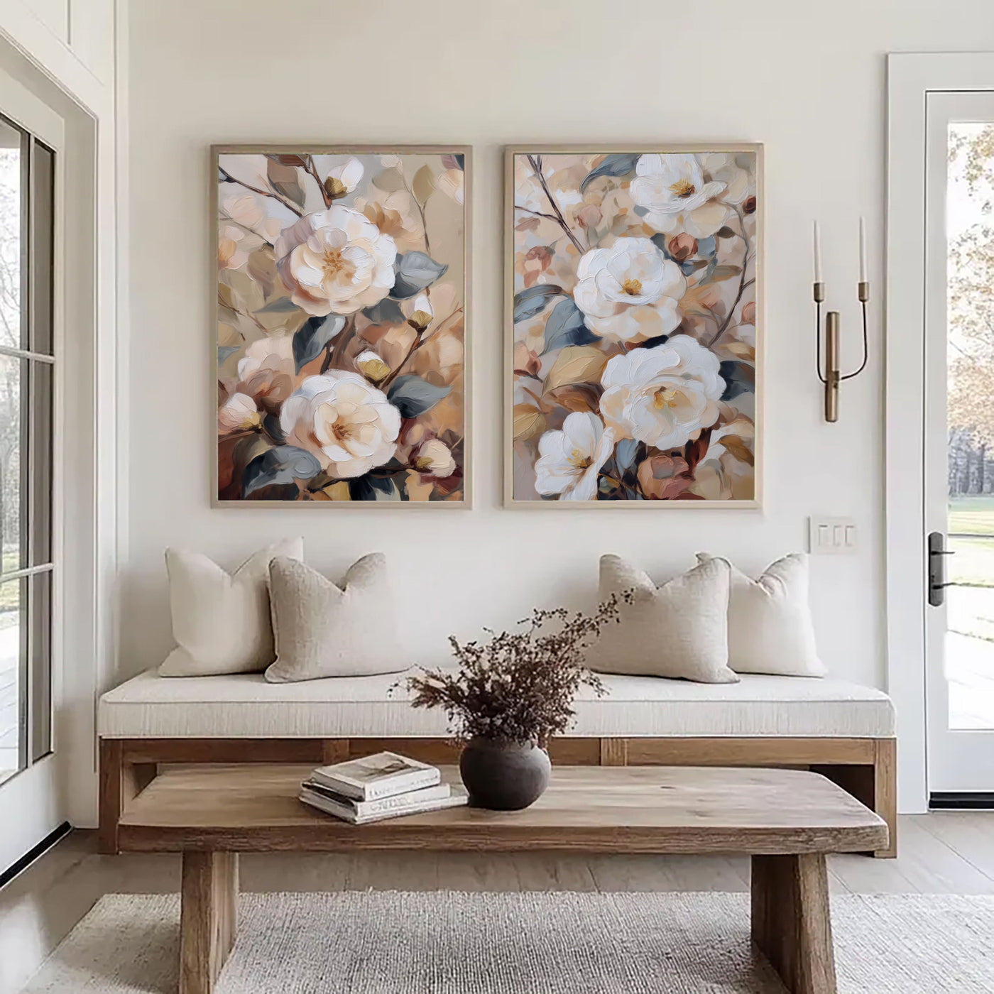 Elegant Floral Duo | Soft Blossoms