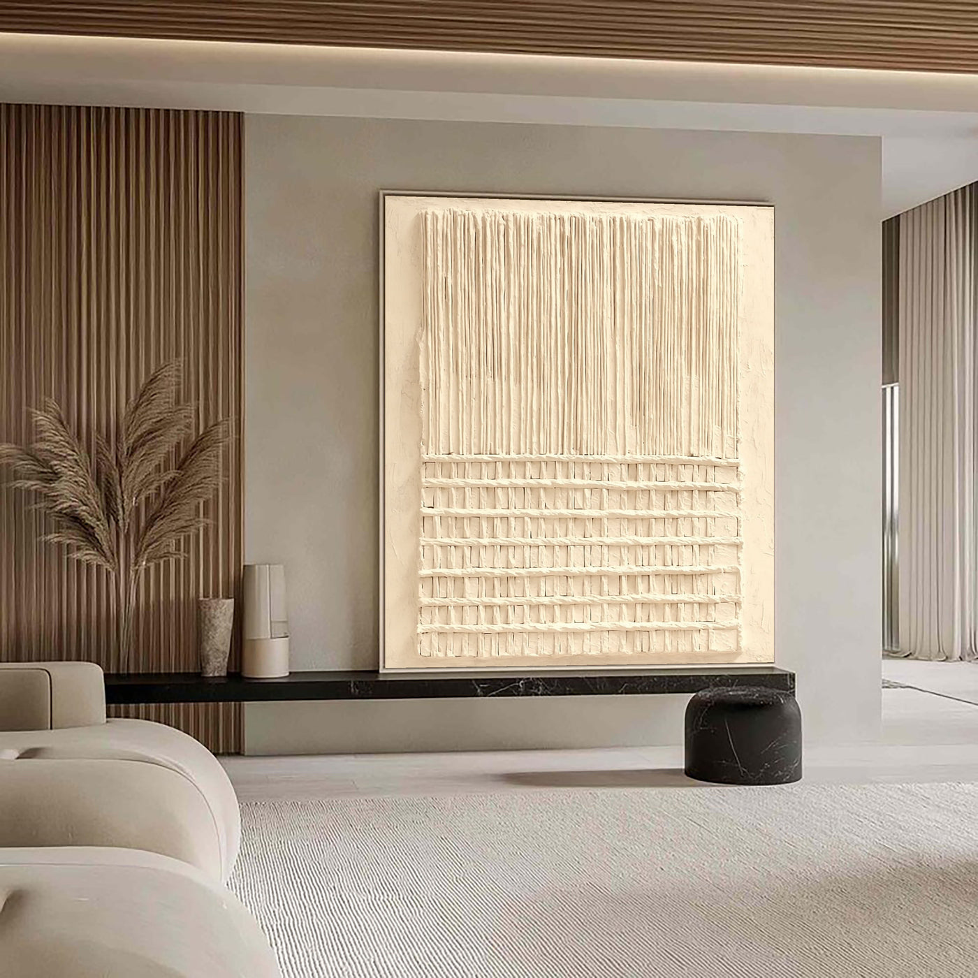 Woven Textured Minimalism | Cream Weave