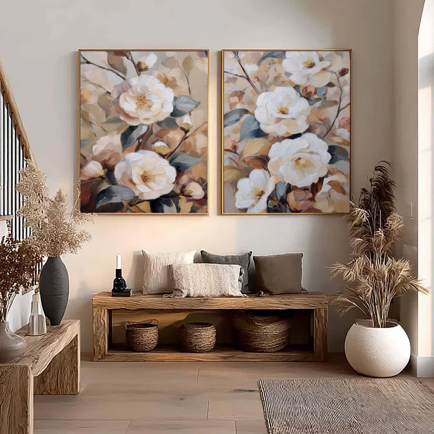 Elegant Floral Duo | Soft Blossoms
