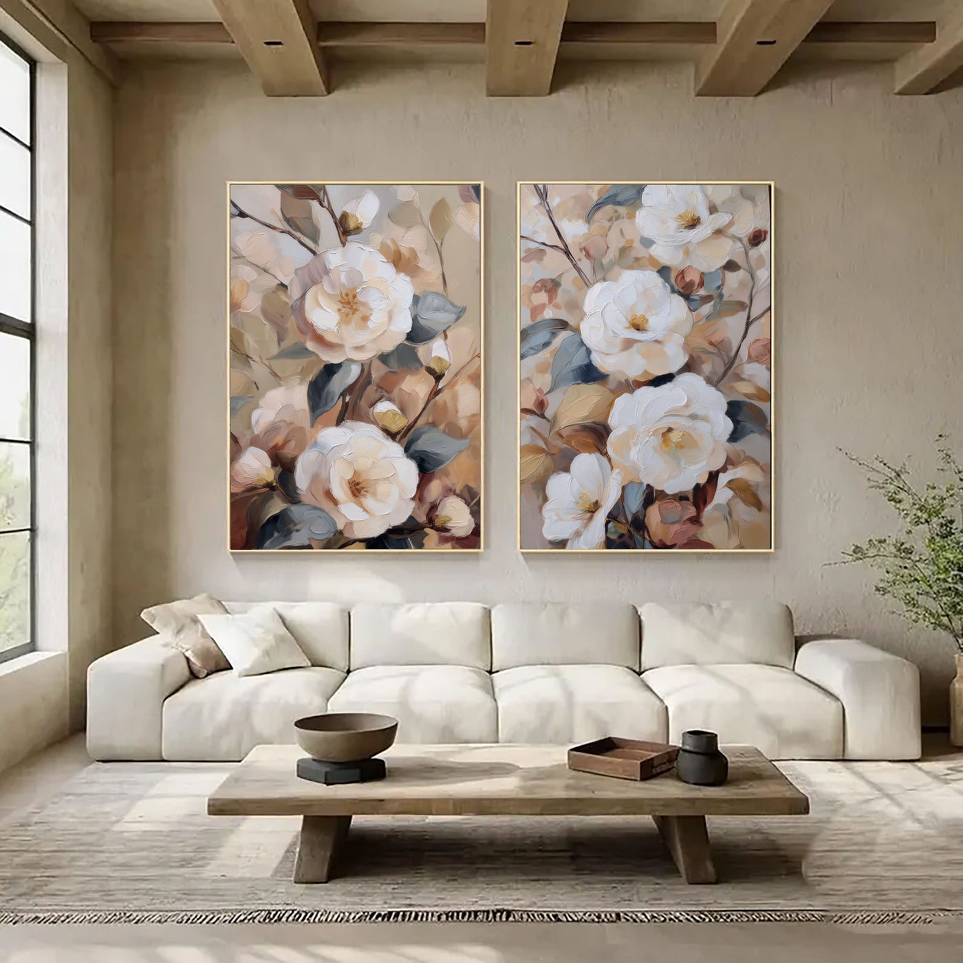 Elegant Floral Duo | Soft Blossoms