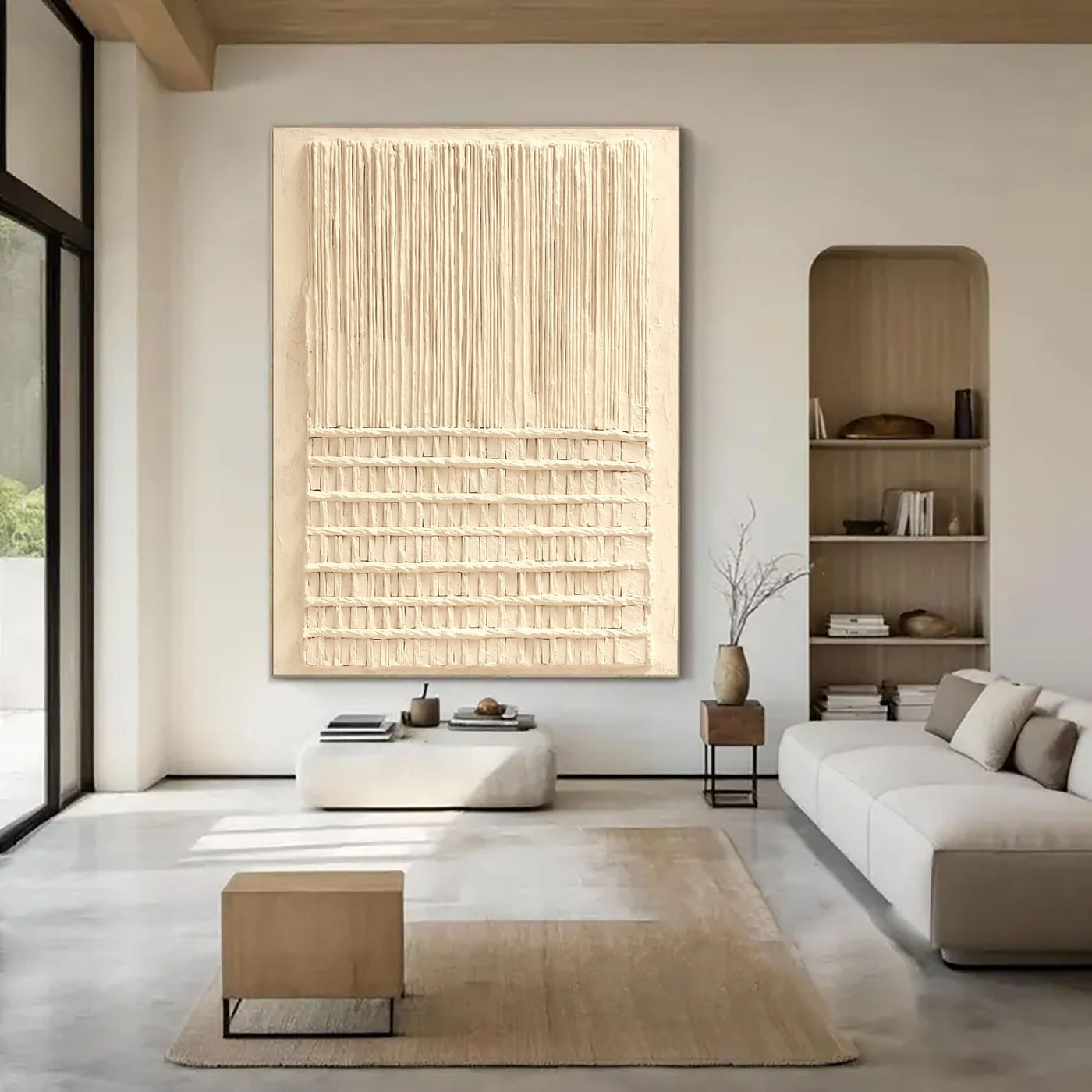 Woven Textured Minimalism | Cream Weave