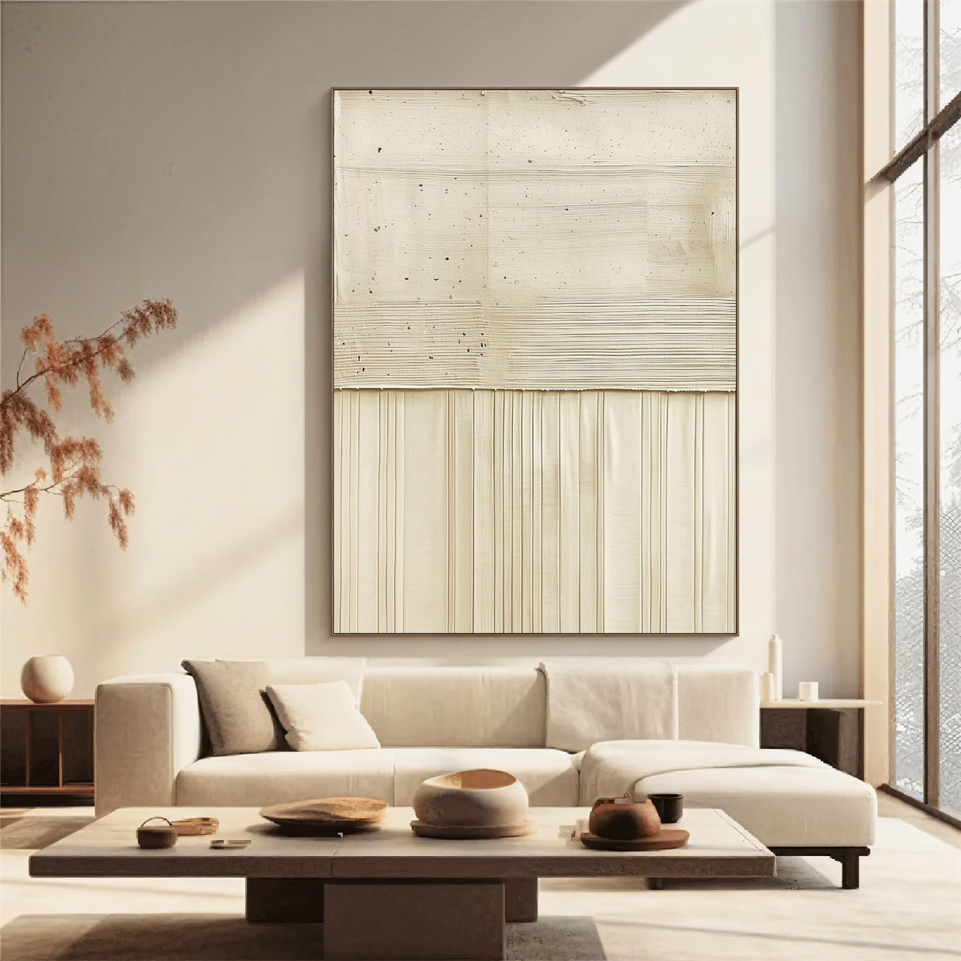 Textured Cream Serenity | Subtle Ridges