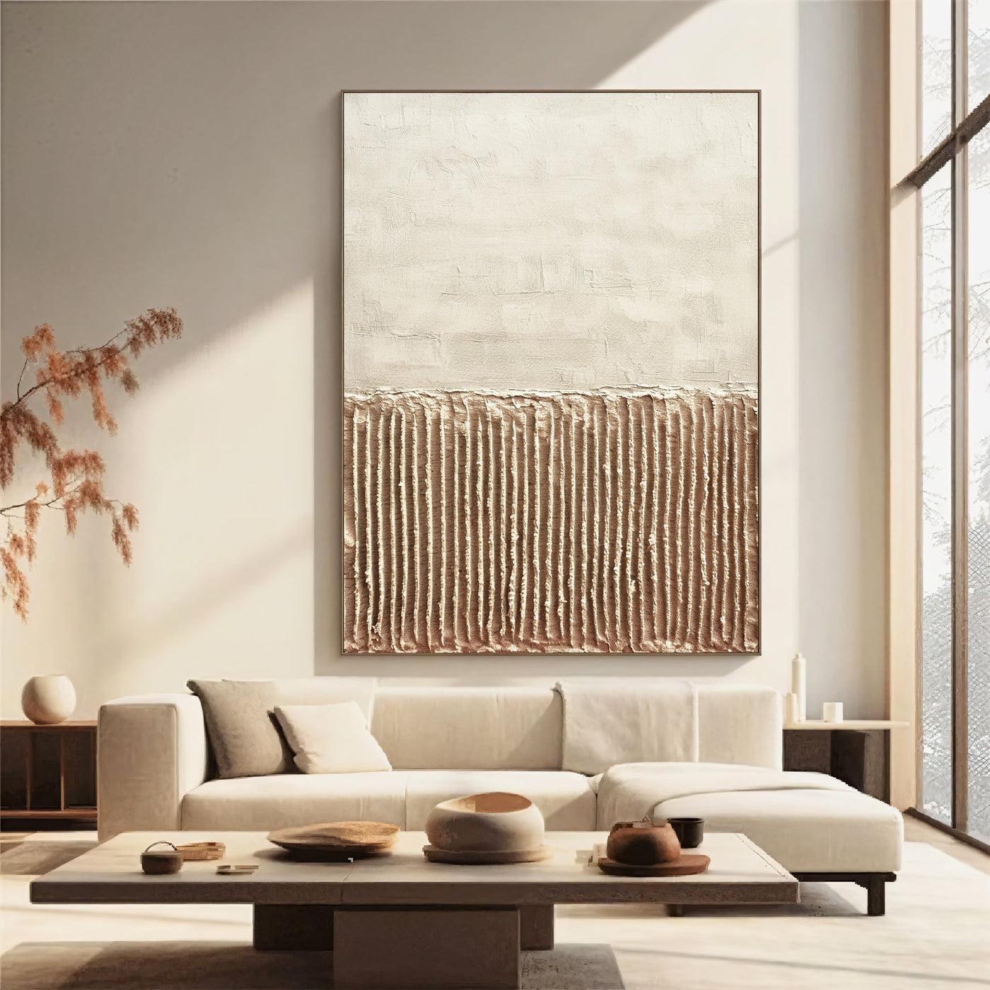 Textured Gold Elegance | Beige Accents
