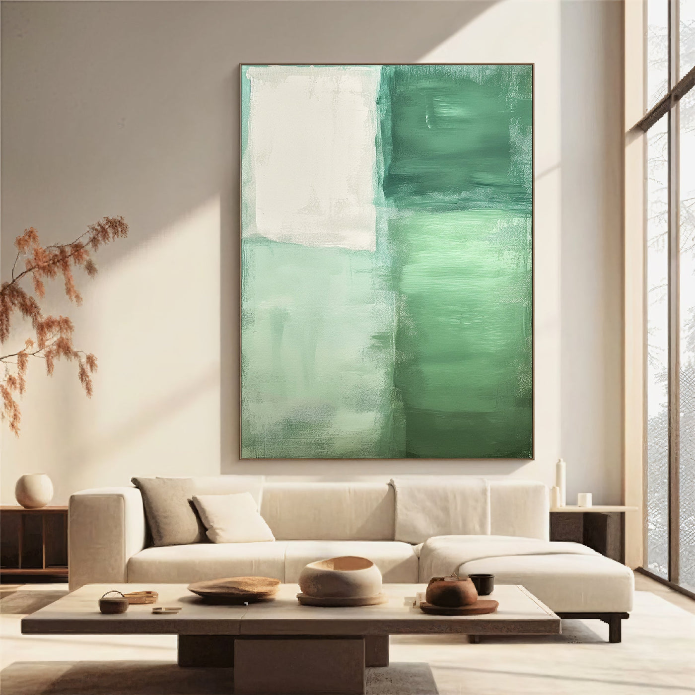 Textured Green Tranquility | Sage Tones