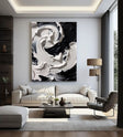 Swirling Monochrome Motion | Bold Contrast