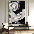 Swirling Monochrome Motion | Bold Contrast