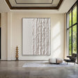 Textured Linear Divide | Ivory Stripes