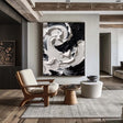 Swirling Monochrome Motion | Bold Contrast