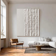 Textured Linear Divide | Ivory Stripes