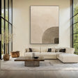 Textured Arched Rhythm | Beige Gray