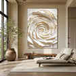 Textured Swirl Serenity | Ivory Spiral