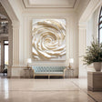 Textured Swirl Serenity | Ivory Spiral