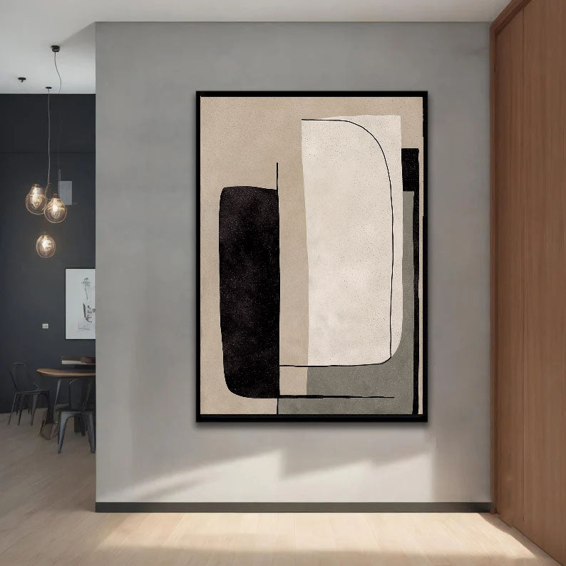 Minimalist Form Harmony | Black Beige