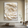 Textured Swirl Serenity | Ivory Spiral