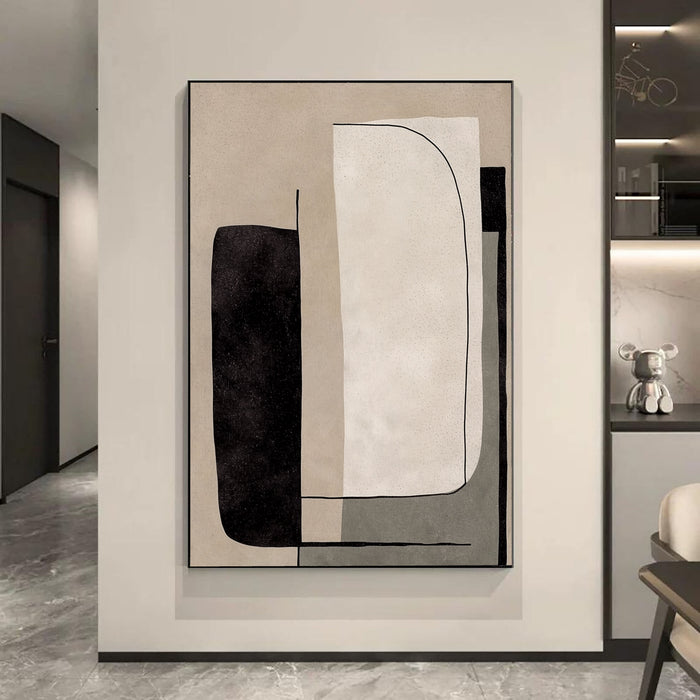 Minimalist Form Harmony | Black Beige