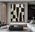 Textured Geometric Rhythm | Black White