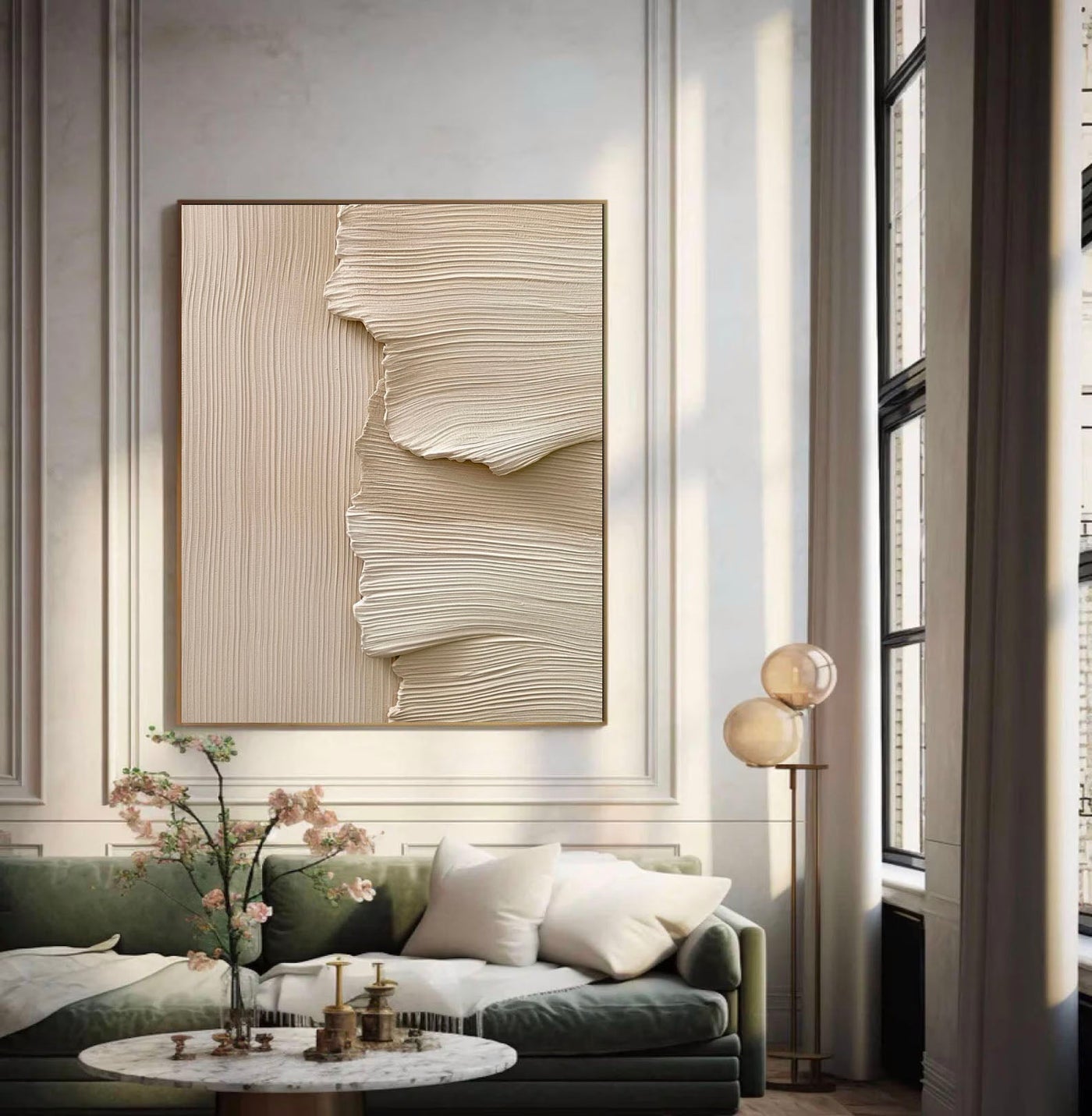 Textured Wavy Layers | Beige Fusion