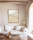 Textured Lineal Elegance | Beige Black