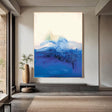 Textured Azure Opulence | Blue White