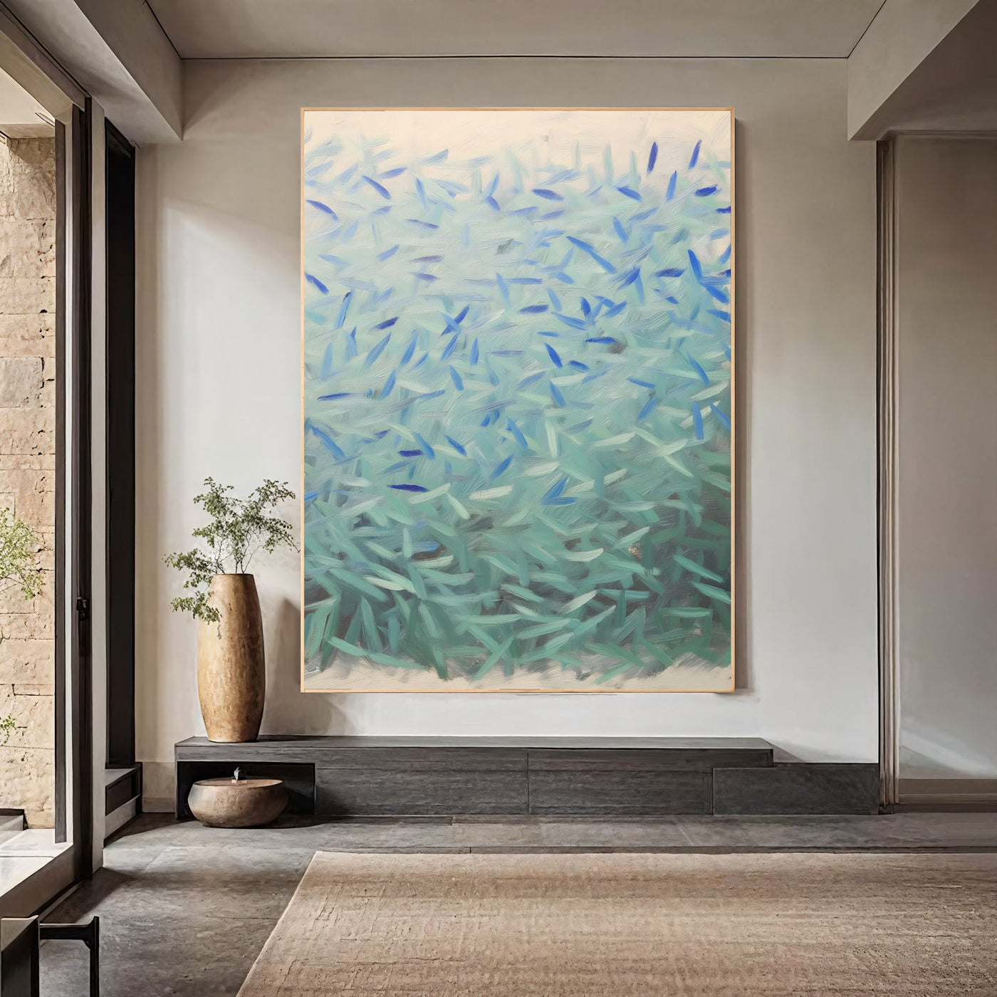 Textured Aquamarine Opulence | Blue Teal