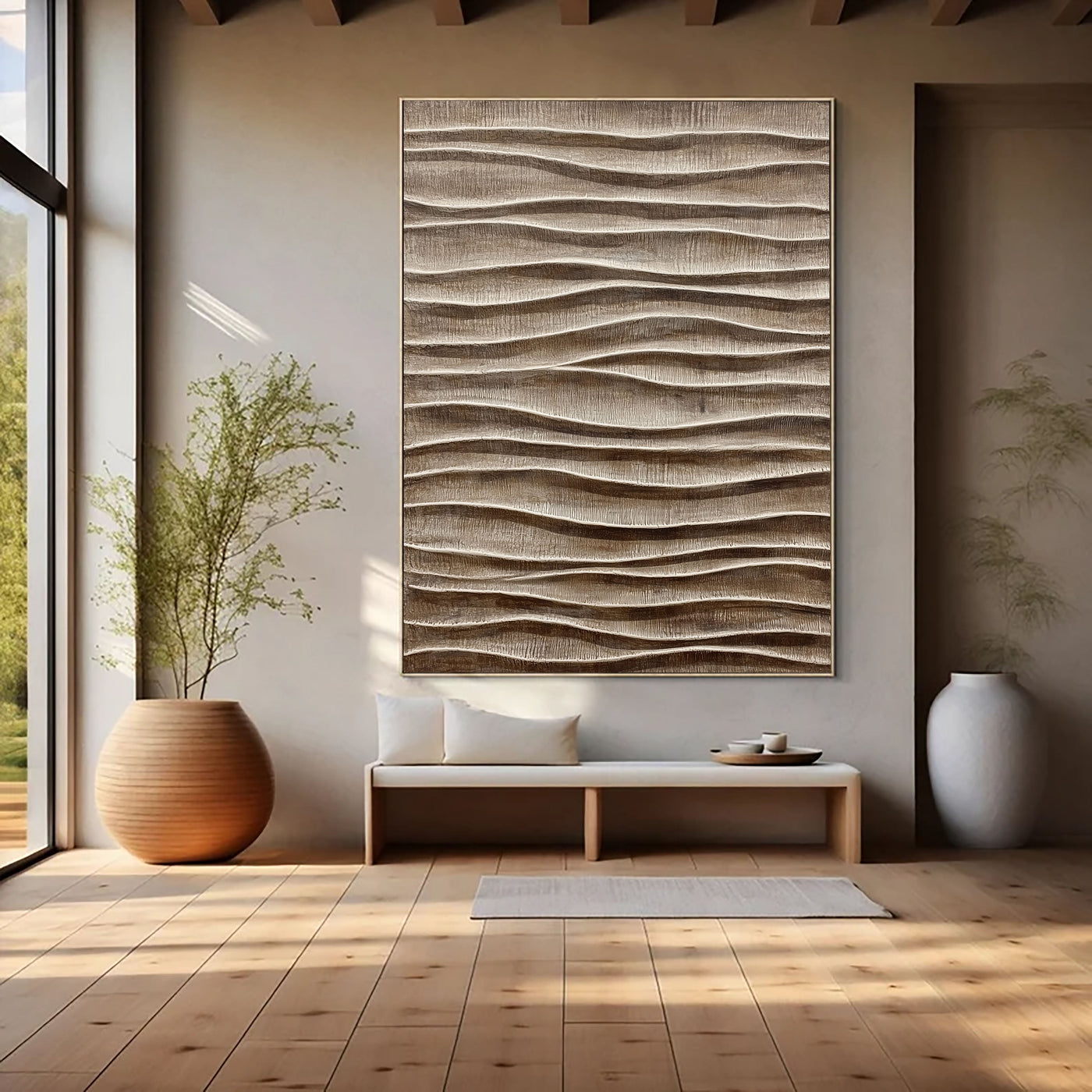 Textured Wavy Serenity | Neutral Swells
