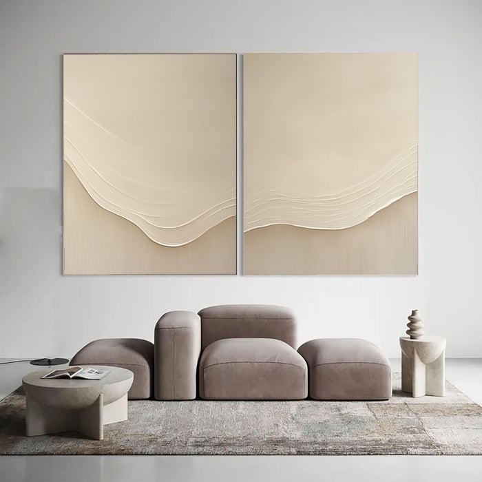 Minimalist Sand Dune | Beige Flow