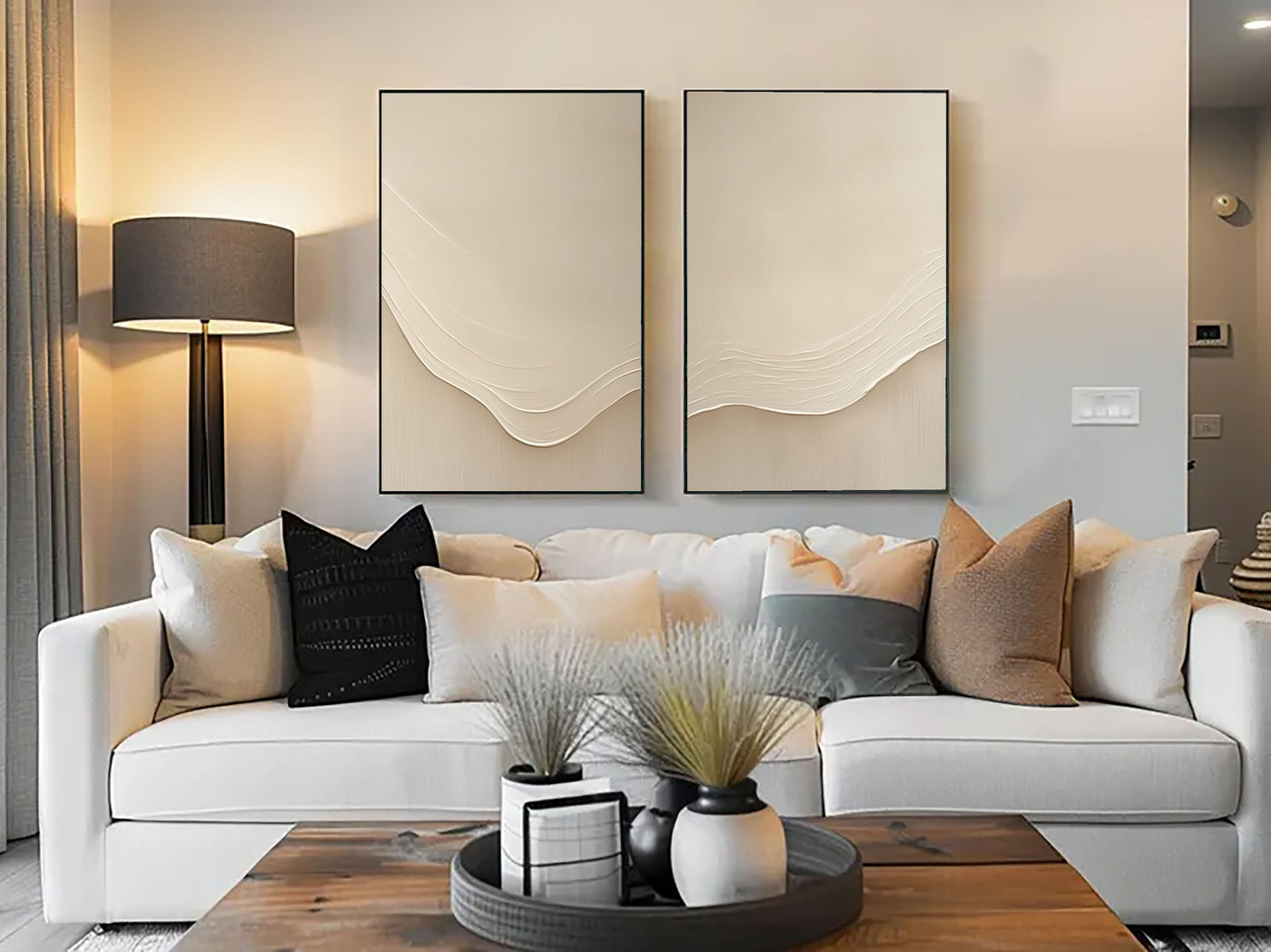 Minimalist Sand Dune | Beige Flow