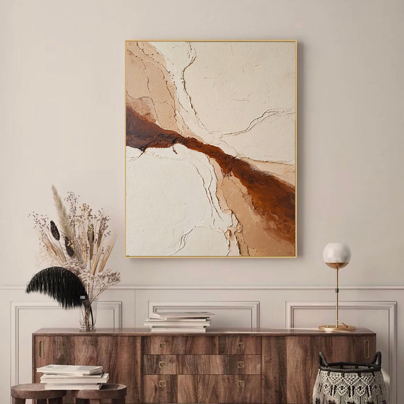 Textured Earthy Veins | Cream Umber