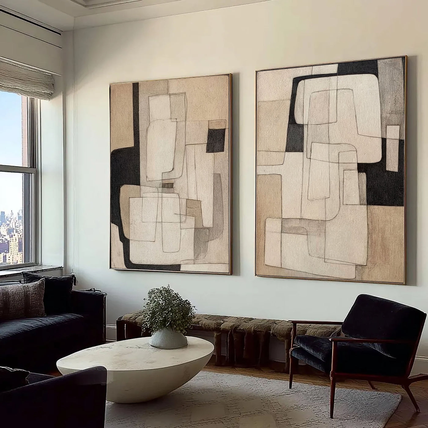 Earthy Geometric Forms | Neutral Tones