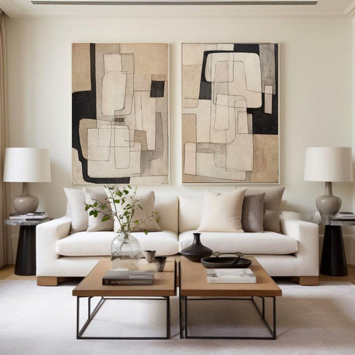 Earthy Geometric Forms | Neutral Tones