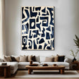 Textured Indigo Geometry | Cream Maze