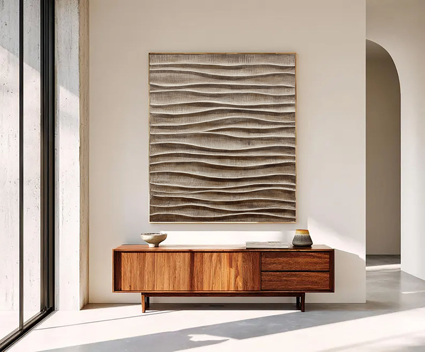 Textured Wavy Serenity | Neutral Swells