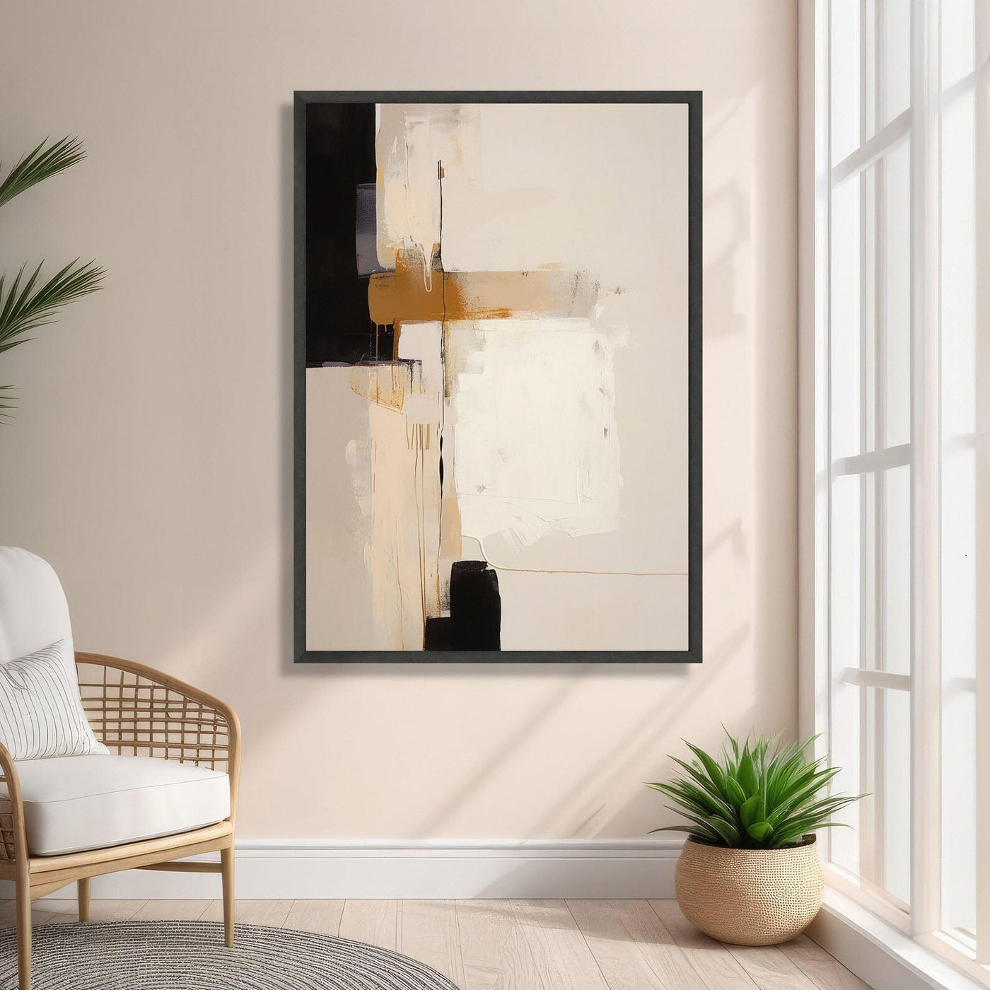 Textured Geometric Elegance | Neutral Blend