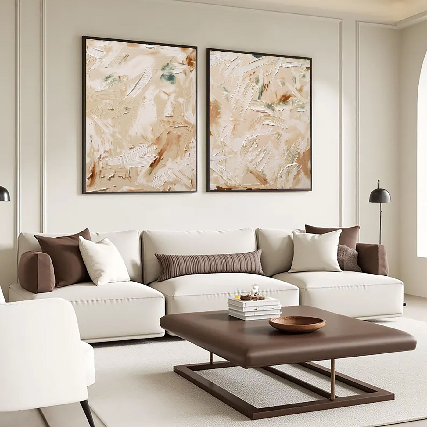Earthy Brushstroke Harmony | Neutral Tones
