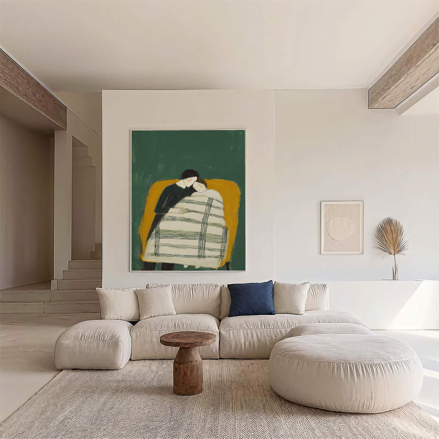 Textured Couple's Embrace | Green Gold