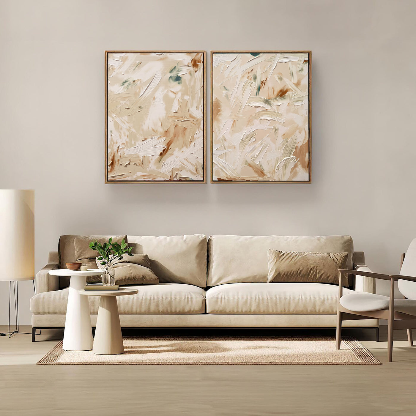Earthy Brushstroke Harmony | Neutral Tones