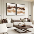 Layered Earth Tone Waves | Abstract Landscape