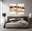 Layered Earth Tone Waves | Abstract Landscape
